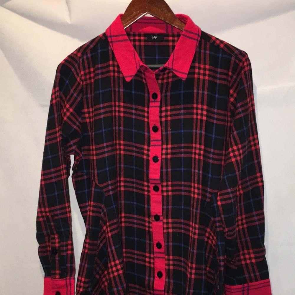 Tulip Flared Plaid Mini Dress - mST